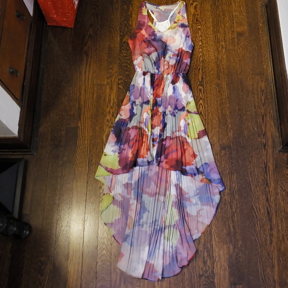 Multi Color High-Low Dress